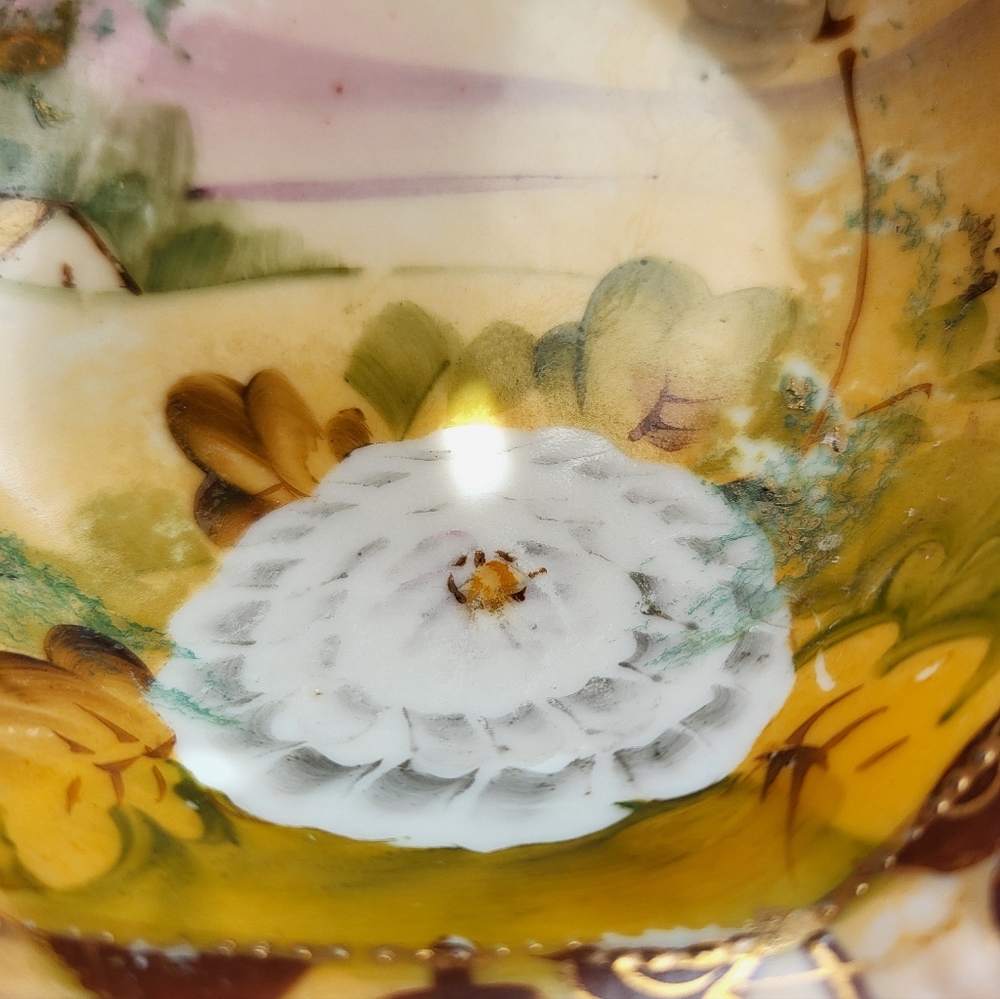 Antique Stamped Handpainted Nippon TE-OH 5.5 In Bowl - Picture 7 of 12
